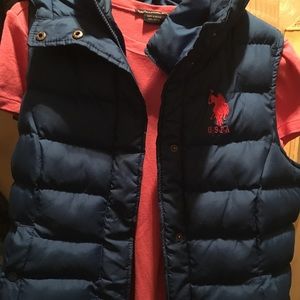 Blue polo bubble vest